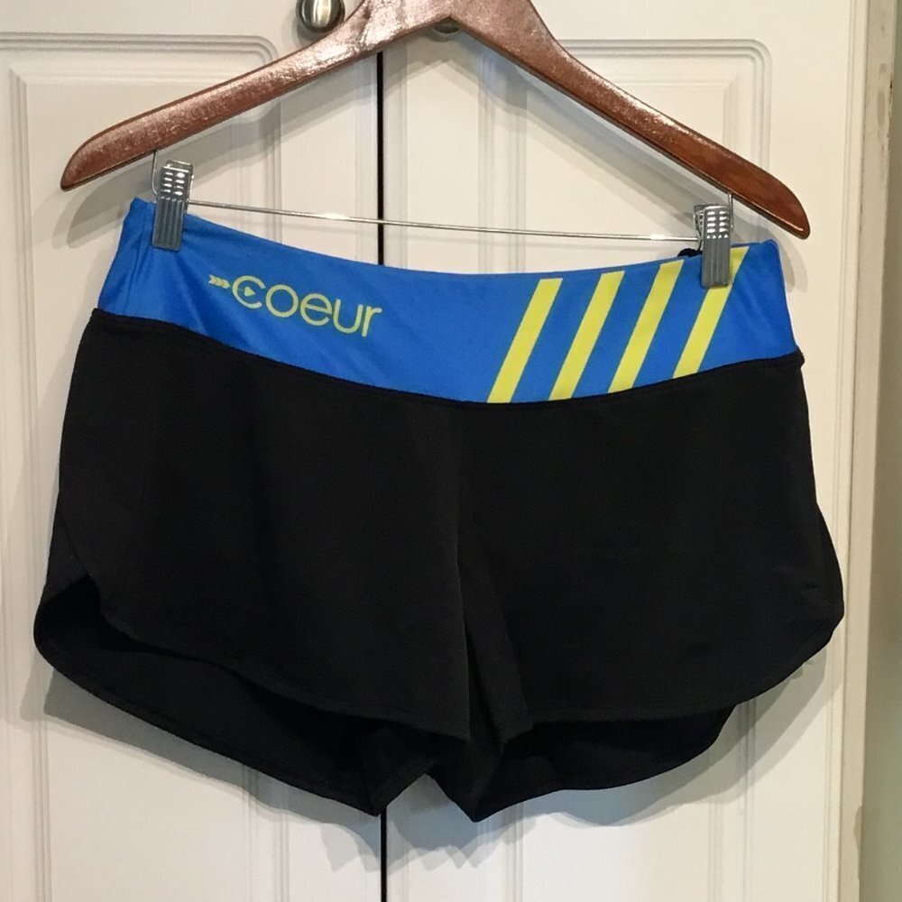 Coeur Black and Blue Boston Run Shorts Size Large